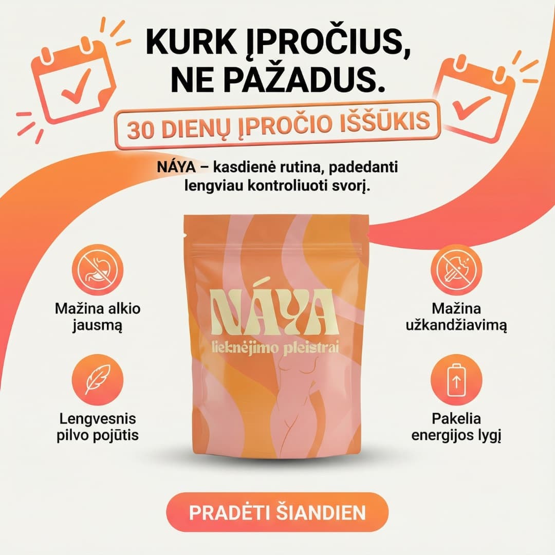 Naya reklama: lieknėjimo pleistrų 30 dienų iššūkis