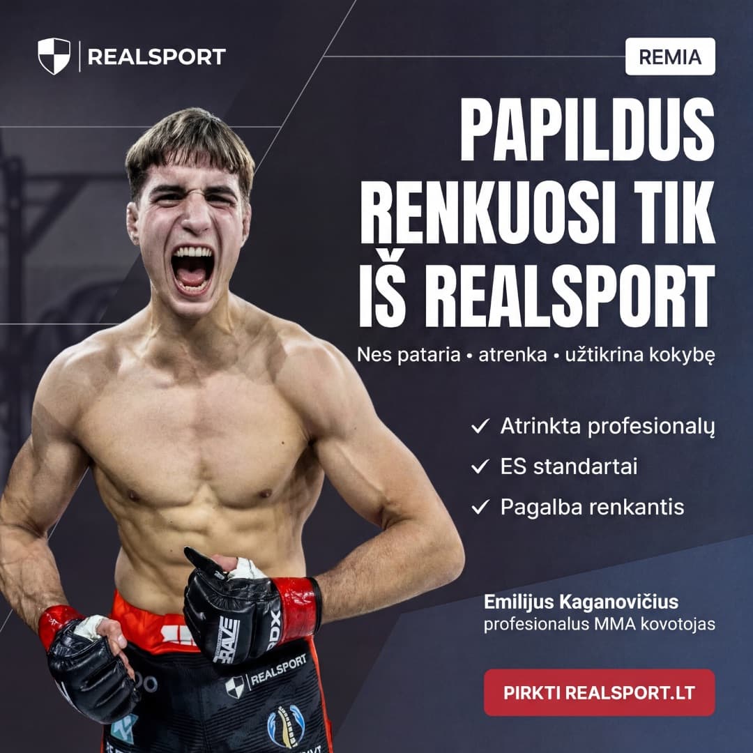 Realsport reklama: MMA kovotojas renkasi sporto papildus