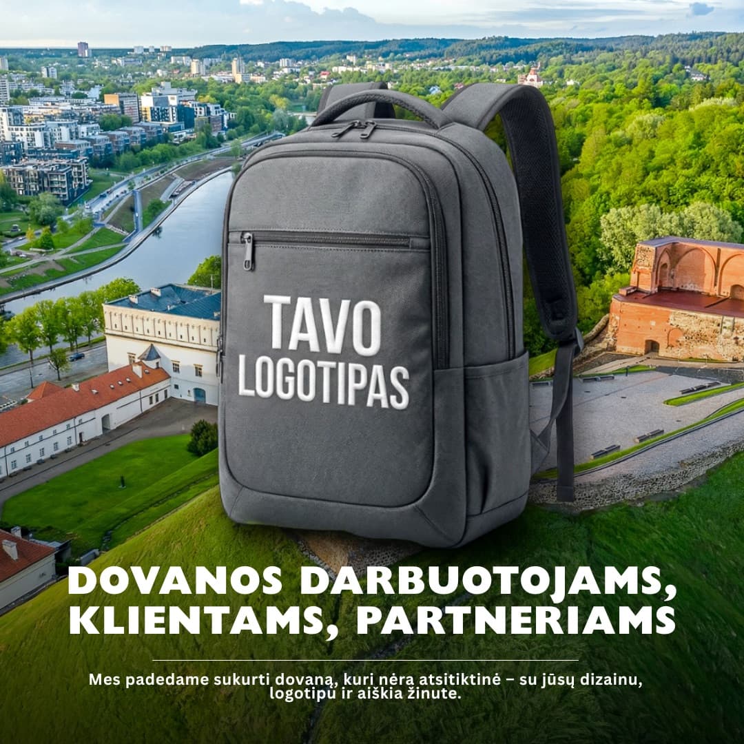 Trys uogos reklama: verslo dovanos su įmonės logotipu