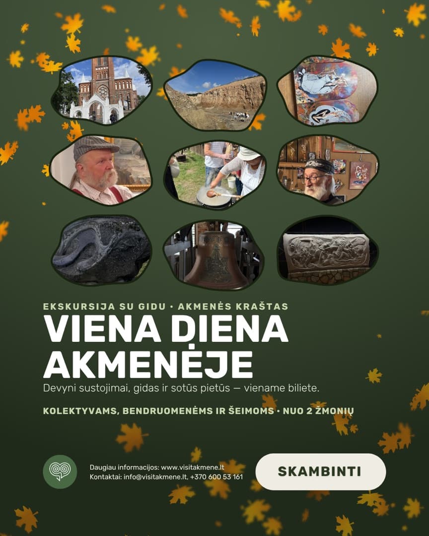 Visit Akmenė reklama: ekskursija „Viena diena Akmenėje“ kolektyvams